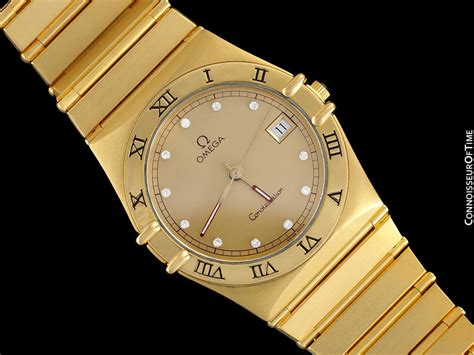 mens omega constellation 18k gold|omega watches18k gold co axial.